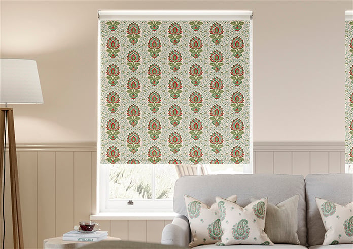 Petal & Block Lotus Blossom, Neem - Roller Blind - Image 3